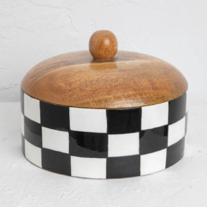Malibu Checkerboard Round Canister
