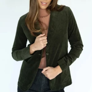 Humidity Lifestyle Blondie Cord Jacket Moss