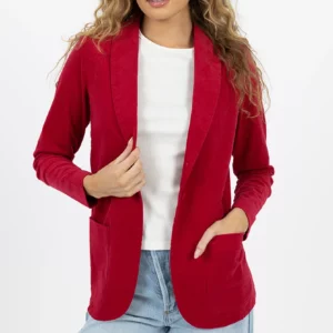 Humidity Lifestyle Blondie Cord Jacket Ruby